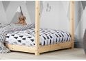 3ft Single Kids Childs House Shape Wood Wooden Bed Frame Natural Pine 5